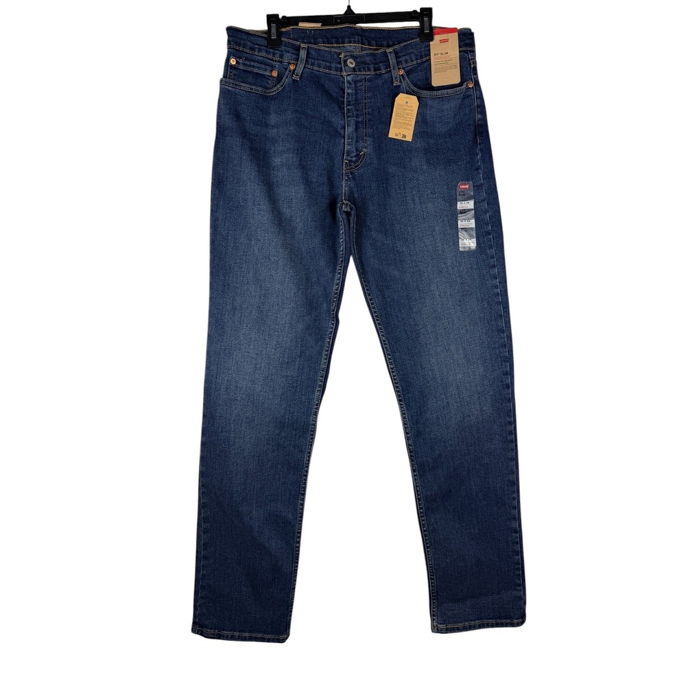 Levis 511 Slim Fit Jeans Mens 36x34 Dark Wash Advanced Stretch Denim NWT
